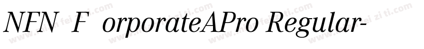 NFNWZF CorporateAPro Regular字体转换